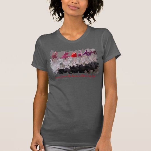 Verlaat nooit het huis zonder Mijn Lips Power Quot T-shirt (Voorkant)
