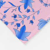 Verlaat Patroon 12.bw LPink BG Fleece Deken (Hoek)