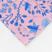 Verlaat Patroon 12.bw LPink BG Fleece Deken (Hoek)