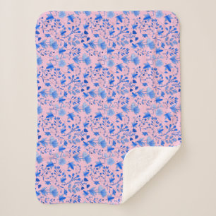 Verlaat Patroon 12.bw LPink BG Sherpa Deken