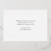 Verlaat Prettige feestdagen Real Gold Foil Kaart (Achterkant)