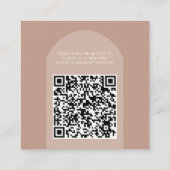 Verlaat Soft Mocha Wedding QR Enclosure Kaart (Achterkant)