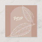 Verlaat Soft Mocha Wedding QR Enclosure Kaart (Voorkant)