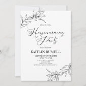 Verlaat takken minimalistisch Housewarming Party Kaart (Voorkant)