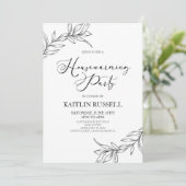 Verlaat takken minimalistisch Housewarming Party Kaart (Staand voorkant)