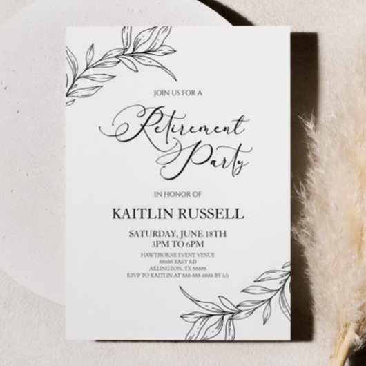 Verlaat takken minimalistische pensioenpartij kaart