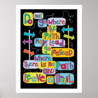 Verlaat uw eigen Inspirerend Poster van de Trail