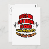 VERLAAT UW PETS ALLEEN IN EEN AUTO BRIEFKAART (Voorkant / Achterkant)