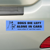 VERLAAT UW PETS ALLEEN IN EEN AUTO BUMPERSTICKER (Op auto)