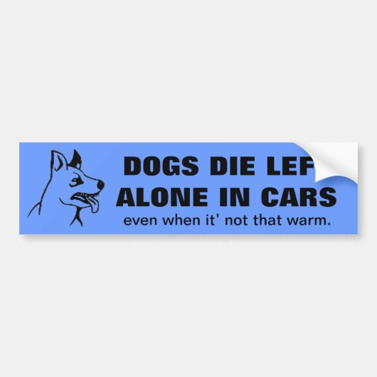 VERLAAT UW PETS ALLEEN IN EEN AUTO BUMPERSTICKER (Voorkant)