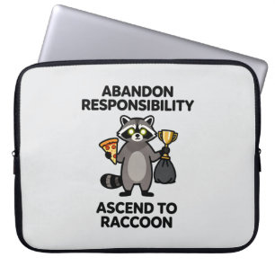 Verlaat Verantwoordelijkheid Klim Op Wasbeer Meme Laptop Sleeve
