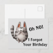 Verlaat Verjaardag Briefkaart (Voorkant / Achterkant)