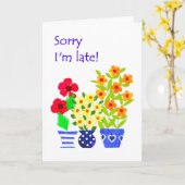 Verlaat Verjaardag Kaart - Flower Power (Gele Bloem)