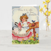  Verlaat Verjaardag Wenskaart Kaart (Gele Bloem)