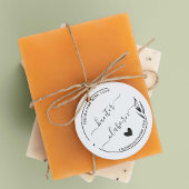 Verlaat website aangepaste naam handgemaakt met li rubberstempel