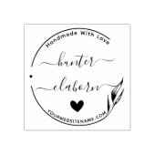 Verlaat website aangepaste naam handgemaakt met li rubberstempel (Afrduk)