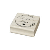 Verlaat website aangepaste naam handgemaakt met li rubberstempel (Stempel)