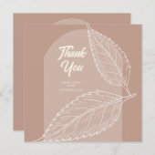 Verlaat Zachte Mocha bruiloft Dank u kaarten (Voorkant / Achterkant)