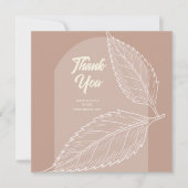 Verlaat Zachte Mocha bruiloft Dank u kaarten (Voorkant)