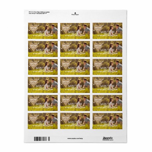 verlamming | Rustic Sla de datum Adreslabel op Etiket (Full Sheet)