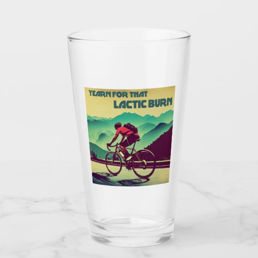Verlang naar die melkzuurbrand Fietsen Glas (Voorkant)