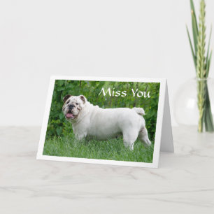 Verlang naar Engelse Bulldog Puppy Hond Verjaardag Kaart