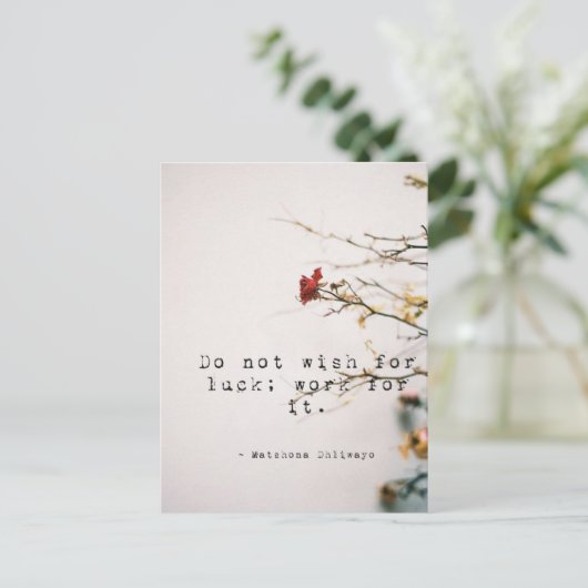 Verlang niet naar een Inspirerend Briefkaart (Staand voorkant)