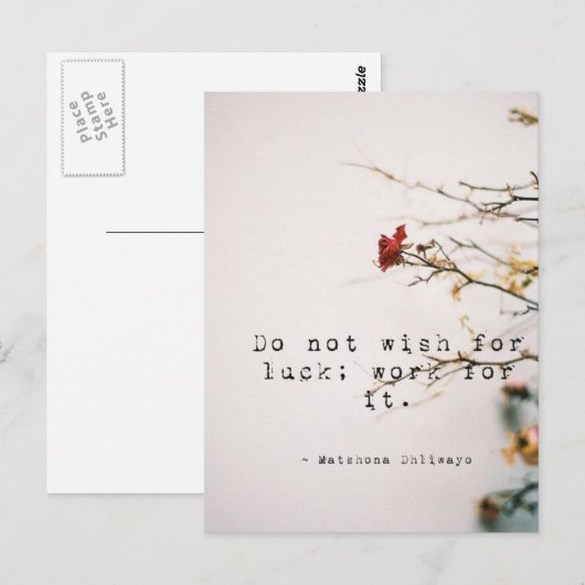 Verlang niet naar een Inspirerend Briefkaart (Voorkant / Achterkant)