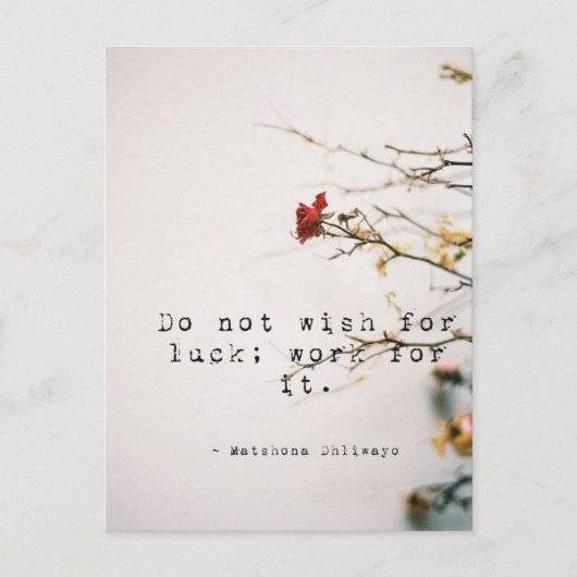 Verlang niet naar een Inspirerend Briefkaart (Voorkant)