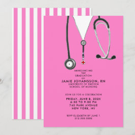 Verlangde Afstuderen Roze Partij Uitnodigingen