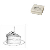 Verlangde laagskaartslang met kaarsje Happy Bday Rubberstempel (Gestempeld)