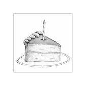 Verlangde laagskaartslang met kaarsje Happy Bday Rubberstempel (Afrduk)