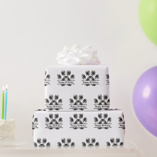 Verlangde speldepots afdrukken in wit cadeaupapier