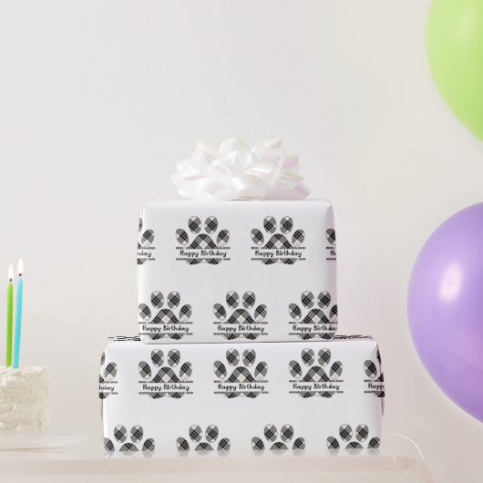 Verlangde speldepots afdrukken in wit cadeaupapier (Feestgeschenken)