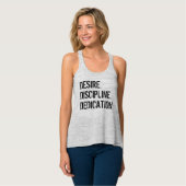 VERLANGEN. DISCIPLINE. DEDICATIE. Motivatie T-shir Tanktop (Volledige Voorkant)