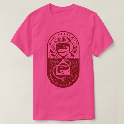 Verlangen leven als water t-shirt (Design voorkant)