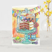 Verlangen naar Cake Kaart (Gele Bloem)