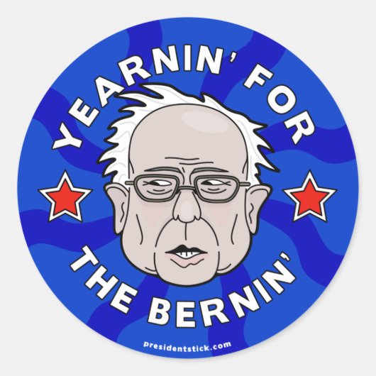 Verlangen naar de Bernin', Bernie Sanders Sheet Ronde Sticker (Voorkant)