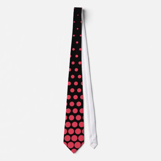 Verlangen Polka Dot Modern Zwart Stropdas (Voorkant)