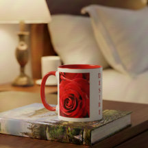 Verlangen Rode Rozen 11oz Twee-Tons Mok Rood