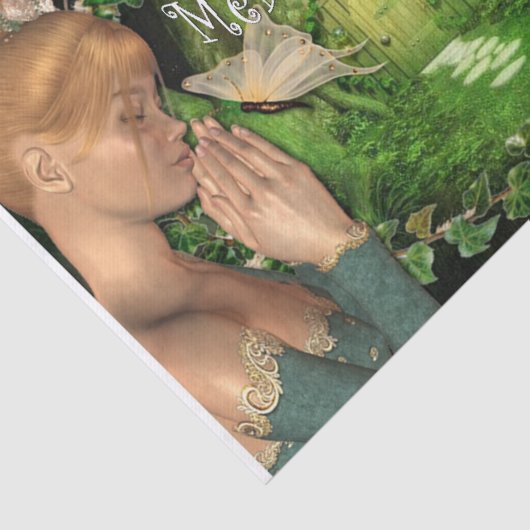 Verlangen uit het fee-koninkrijk tissuepapier (Detail)