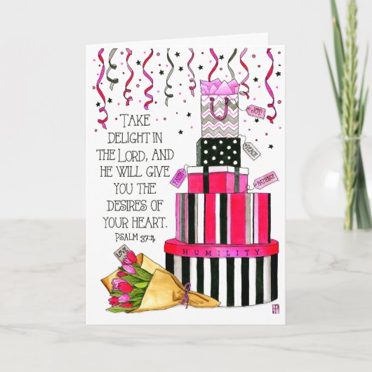 Verlangen van uw hart Gepersonaliseerde Verjaardag Kaart (Voorkant)