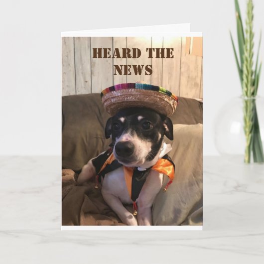 VERLANGEN VOOR "30STE VERJAARDAG" VAN COOLE HOND KAART (Voorkant)