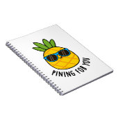 Verlangend naar jou grappige ananas grap  notitieboek (Rechterzijde)