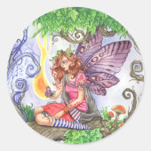 Verlangende kleurrijke fee Sticker (Voorkant)