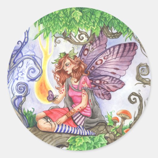 Verlangende kleurrijke fee Sticker (Voorkant)