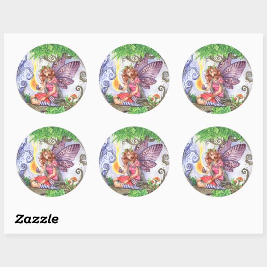 Verlangende kleurrijke fee Sticker (Vel)