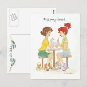 Verlanglijst Soda Meisjes Ansichtkaart Briefkaart (Voorkant / Achterkant)