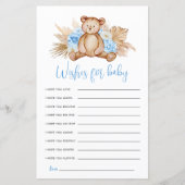 Verlanglijst Teddybeer Babykaart (Voorkant)