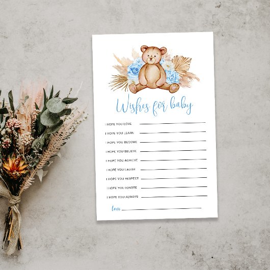 Verlanglijst Teddybeer Babykaart